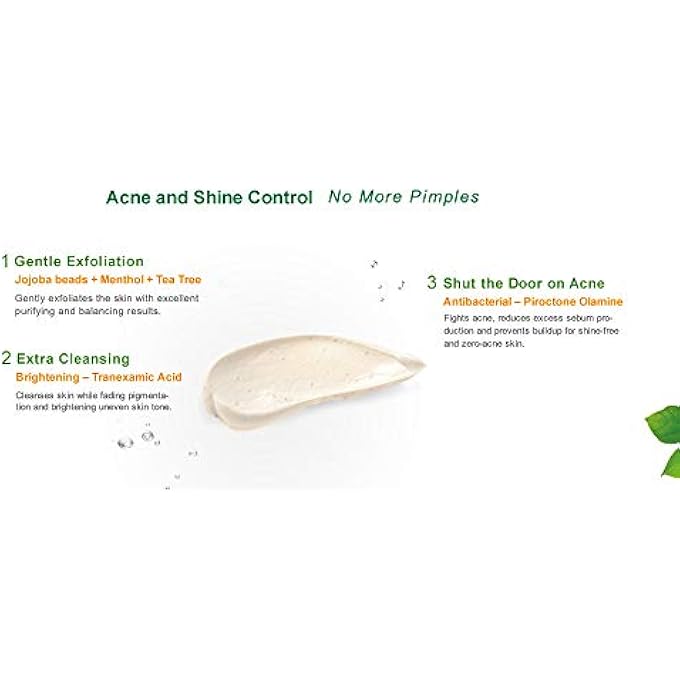 Naruko TEA TREE PURIFYING KAOLIN CLAY MASK & FACIAL CLEANSER 2 IN 1 FOR EXFOLIATING, PORE CLEARING, OIL-ABSORBING 4.2 OZ - Image 2